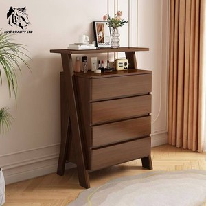 china manufactory low price customizable in stock log color ship immediately new fashion bedroom furniture wood <b>drawer</b> cabinet - Product Image 6