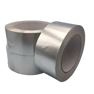 Aluminum Foil Duct Adhesive Tape Sealing Joints Seaming Against Moisture Leak-Proof Waterproof Seal Sliver Aluminum Foil Tape