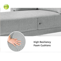 Freizeit Stil Neuheit High Density Schaum kissen Single Fabric KD Chaise Longue mit Holzbeinen Single Apartment Use