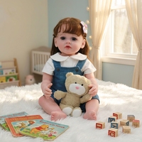 Poupée Bébé Reborn Fille Betty de 22 Pouces, Corps Entier en Silicone Vinyle, Réaliste, Poupée Fille à Poser, Princesse