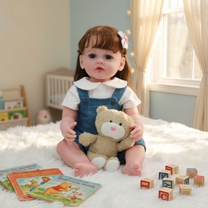 Muñeca <span class=keywords><strong>Reborn</strong></span> Princesa Betty de 22 Pulgadas <span class=keywords><strong>para</strong></span> Niña Pequeña, de Cuerpo Completo de Vinilo de Silicona, Realista, Recién Nacida - Product Image 3