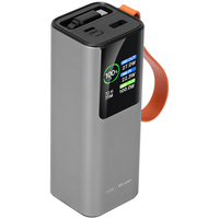 Batterie externe OEM 20000mAh 100W PD en aluminium, câble rétractable intégré 65W, LED extérieure, écran TFT, cordon, charge rapide pour ordinateur portable