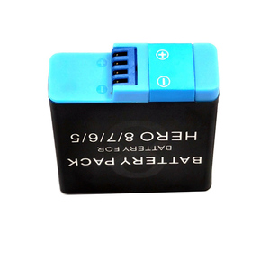 Haute qualité pour <span class=keywords><strong>GoPro</strong></span> <span class=keywords><strong>Hero</strong></span> 8 <span class=keywords><strong>7</strong></span> 6 5 <span class=keywords><strong>batterie</strong></span> pleine capacité cellule Lithium-Ion matière plastique noire - Product Image 4