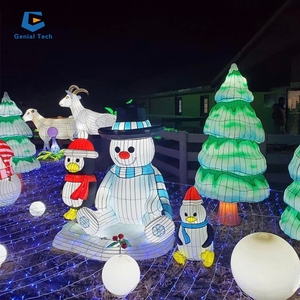 SG-SD-RT01 городской парк привлекательным светодиодный Рождественский снег садовая декоративная кружевная Рождественская подсветка для фонарь - Product Image 5