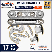 Novo Kit de Reparo Automotivo Ys com Conjunto de Corrente de Sincronismo em Aço Liga de 17 Peças, Compatível com Motores Diesel 2.7L/3.0L BSG/BNG/BUN/BKS 2002-2010
