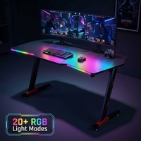 Table de jeu AOR en fibre de carbone, idéale pour la maison et le bureau, avec éclairage RGB intégré, vente en gros d'usine