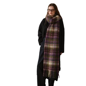 Bufanda de cachemira sintética a cuadros con textura gruesa de mohair, borlas, cálida para invierno, chales y bufandas de pashmina para mujer - Product Image 5