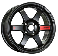 Jantes en alliage JUWA 15x7J 4x100 5x112 pour voiture de tourisme 16 17 18 19 pouces 5x108 5x120 Hyper Black Aluminium Style TE37