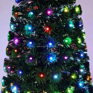 1.8m Flame Retardant Green PVC Full Color LED <b>Light</b> Simulation Fiber Optic Christmas <b>Tree</b> - Product Image 3