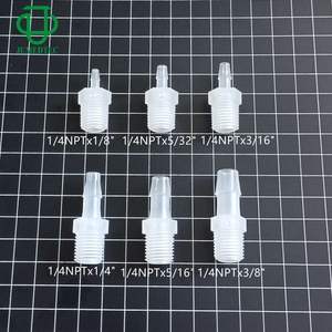 Adaptateur de connecteur droit en plastique PP de haute qualité, filetage externe de précision 1/4-18NPT, tube d'insertion pour tuyau d'eau et d'air en silicone - Product Image 2