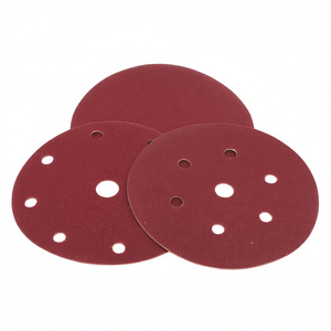 Discos de lijado TTAKE, grano 120, 6+1 orificios, con soporte de velcro, discos de fibra para herramientas de lijado - Product Image 2