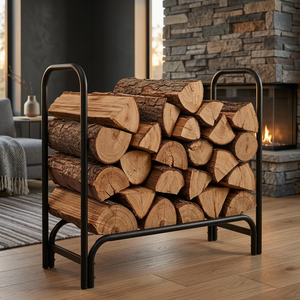 <b>Log</b> <b>Holder</b> Rectangle Steel Powder Coated Firewood Storage Classic Style <b>Fireplace</b> Accessory - Product Image 6