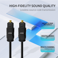 Câble audio optique SPDIF 2M avec transmission sans perte TOSLINK Ligne Hi-Fi haute fidélité anti-interférence électromagnétique