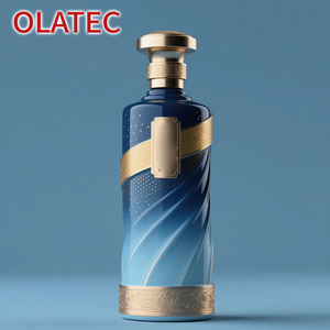 Botellas de Licor de Lujo Creativas OLATEC, Envases de Vidrio <span class=keywords><strong>con</strong></span> Aspecto de Cerámica Personalizados, <span class=keywords><strong>con</strong></span> Tapón Único en Forma de <span class=keywords><strong>Nube</strong></span> - Product Image 2
