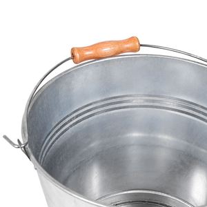 12 Lít Xô Mạ Kẽm Kim Loại Heavy Duty Nước Than Kim Loại Xô - Product Image 6