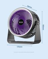 Ventilateur de lumière LED Portable muet à vent élevé rechargeable pour bureau à domicile dortoir Camping utilisation extérieure application intérieure