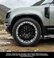 S3-00014 18-24 Llantas de coche de aluminio forjado personalizadas, negro mate, con labio mecanizado, diseño de malla y plato profundo, estándar DOT, para Defender