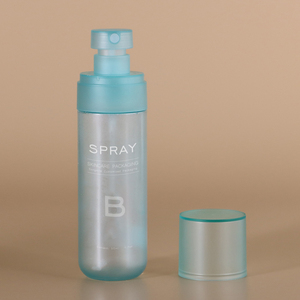 <span class=keywords><strong>Precio</strong></span> barato personalizado 100mL forma redonda vacío esmerilado 30ML 50ml embalaje PET botella de Perfume azul 80ML 120ML con espray de niebla engarzada - Product Image 1