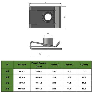Écrous de <span class=keywords><strong>cheminée</strong></span> et clips de flèche en acier inoxydable M4, M5, M6, M8 en stock d'usine - Product Image 2