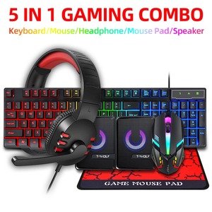TF850 clavier filaire couleur 5 en 1 souris casque haut-parleur et Pad Combo clavier lumineux de haute qualité USB jeu ensemble de souris - Product Image 5
