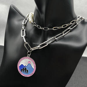 Collar de perlas JJ JJOA hecho a mano de fábrica, accesorios de cuello desmontable rosa y azul <span class=keywords><strong>para</strong></span> mujer, Collar falso Jack Jill Inc - Product Image 5