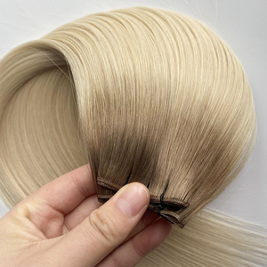 Extensions de cheveux humains Remy Super Double Drawn Invisible Genius Skin Weft de Qingdao <span class=keywords><strong>Haohao</strong></span>, lisses et soyeuses, qualité vierge, en lots. - Product Image 5