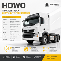 Camion tracteur SINOTRUK HOWO 7 6x4 d'occasion de haute qualité, 371 CV, remis à neuf, avec intérieur de cabine neuf