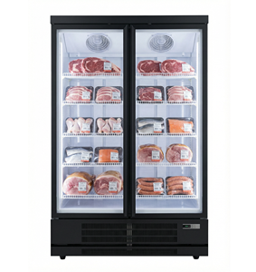 Congelador Vertical Comercial para Supermercado, -25 Grados, Estilo de Doble Temperatura, 2 Puertas, Exhibición Vertical de Bebidas, Automático - Product Image 3
