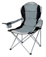 Chaise de camping pliable avec porte-gobelet rembourré pour la plage et la pêche