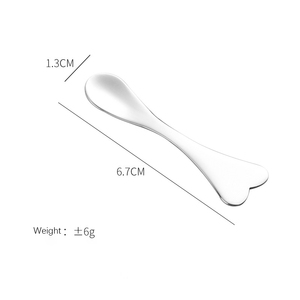 304 in acciaio inox personalizzare Logo in metallo cucchiaio cosmetico spatola crema per gli occhi applicatore cucchiaio per il viso - Product Image 4