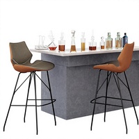 [Offre spéciale limitée à 399] Tabouret de bar haut de gamme de style industriel en acier américain HD-703