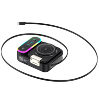 8 1 Stasiun Pengisian Daya Nirkabel Magnetik Profesional Jam Digital Pengisian Cepat 15W Port Tipe-C Semua dalam Satu untuk iPhone Earphone