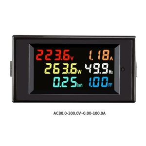 6in1 AC Màn hình 110V 220V 380V 100A điện áp hiện tại Hệ số công suất hoạt động kWh Điện năng lượng tần số mét kỹ thuật số LCD AMP - Product Image 6