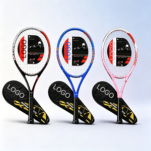 Raquette de tennis de 27 pouces pour débutants et adultes avec sac de transport, légère, pour l'entraînement et la pratique, raquette de tennis personnalisable avec logo - Product Image 1