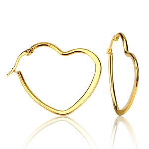 Aros de Acero Inoxidable Hipoalergénicos con Baño de Oro de 18k para Mujer, Lindos, Grandes, de Diferentes Tamaños, Color Dorado - Product Image 2