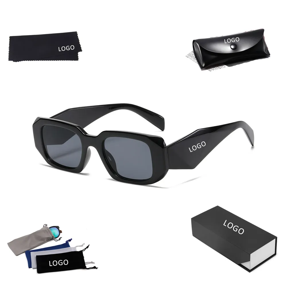 Óculos de sol com lentes personalizadas, óculos de sol da moda para homens e mulheres, design personalizado, pc, atacado, 2023