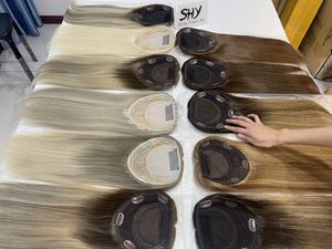 Gran Oferta 2026 SHY: Parches de Cabello Virgen Europeo con Encaje Frontal Fino Mono, Tamaño 6*7, 12 Pulgadas, para Mujeres - Product Image 1