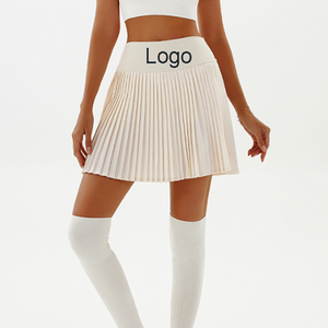 Jupe plissée de marque OEM, séchage rapide, respirante, avec poches, short intégré, vêtements de sport pour femmes - Product Image 1