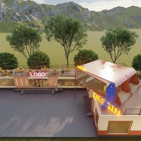 Maisons préfabriquées de luxe en acier, conteneurs modulaires de 20 pieds, étanches, pour boutique, mini-cabane, portables, extensibles, design contemporain, style Apple Home