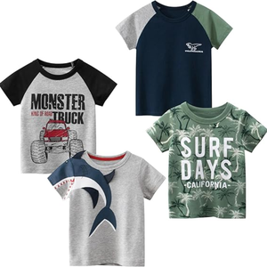 Enfant en bas âge garçon fabriqué au Bangladesh tricoté coton t-shirt personnalisé Applique Boutique vêtements été enfants garçon vêtements chemises - Product Image 1