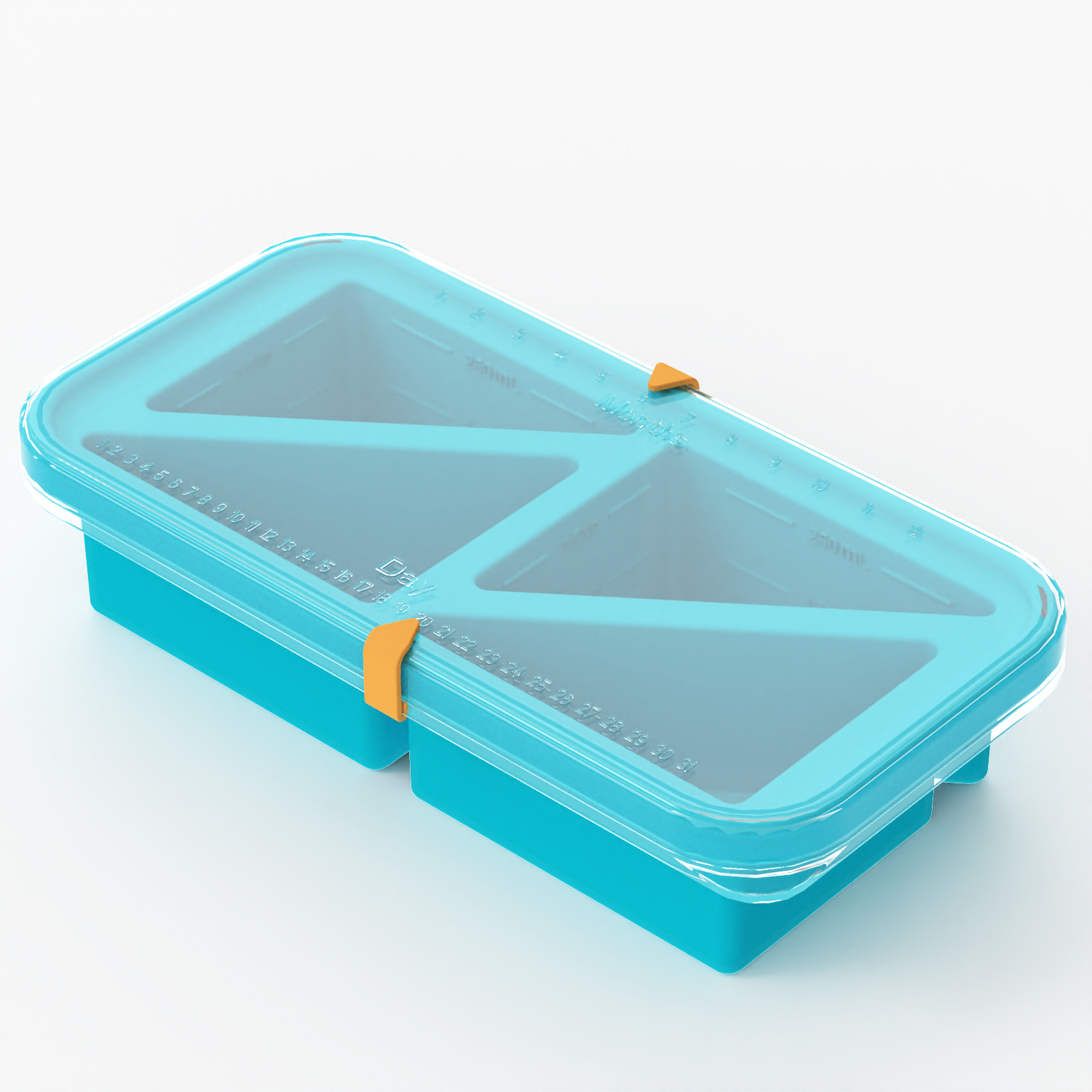Huudngeje Vassoio per Congelatore in Silicone con Coperchio - Vassoio Grande da 2 Tazze per Congelare Zuppe, Stufati, Salse - Adatto al Forno e alla Lavastoviglie