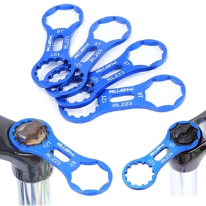 Herramienta de Reparación de Horquilla Delantera de Bicicleta de Aluminio RISK para SR <span class=keywords><strong>Suntour</strong></span> <span class=keywords><strong>XCR</strong></span>/XCT/XCM/RST MTB, Llave para Tapas de Horquilla Delantera, Herramientas de Desmontaje - Product Image 1