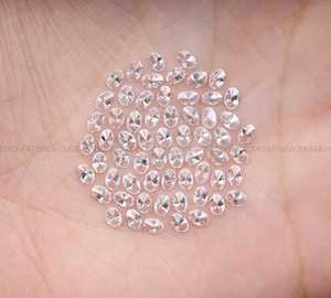 Anillo, Pendientes y Colgante de Diamante Cultivado en Laboratorio con Corte Ovalado de 6.0x4.0mm, Certificado IGI, Corte Único Antiguo - Product Image 4