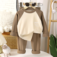 Ensemble haut et pantalon à manches longues en polaire polyester pour enfants avec logo personnalisable