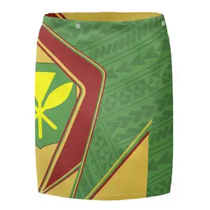 Bandeira havaiana Kanaka Maoli masculina tradicional lavalava estampa tribal polinésia personalizada sob demanda, sarongue masculino, saia longa, sarongue pareo