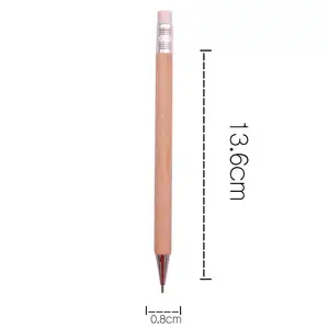 Caneta fornecedora de madeira natural do fornecedor 0.5mm do lápis mecânico padrão personalizado para a escola