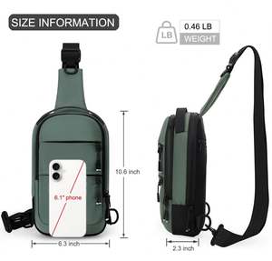 Bolso Bandolera Pequeño y Ligero de Nailon para Hombre y Mujer, Bolso de Pecho con Múltiples Bolsillos y Amplio Espacio - Product Image 3