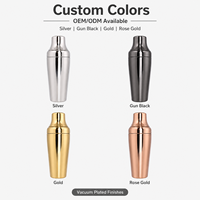 ODM OEM Marque Privée Shaker à Cocktails en Acier Inoxydable 650ml Anti-Fuite Mélangeur de Cocktails Logo et Couleur Personnalisés pour Bar Vente en Gros