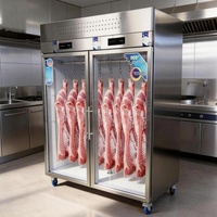 Vitrine Réfrigérée Verticale Haut de Gamme pour Boucheries – Congélateur Réfrigéré pour Viande Fraîche avec Porte Vitrée