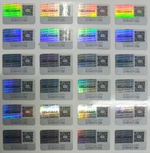 สติกเกอร์ป้องกันการปลอมแปลงแบบโฮโลแกรมเลเซอร์สีรุ้ง พร้อมคิวอาร์โค้ดสีเงิน ป้องกันการปลอมแปลงด้วยการขูด - Product Image 2